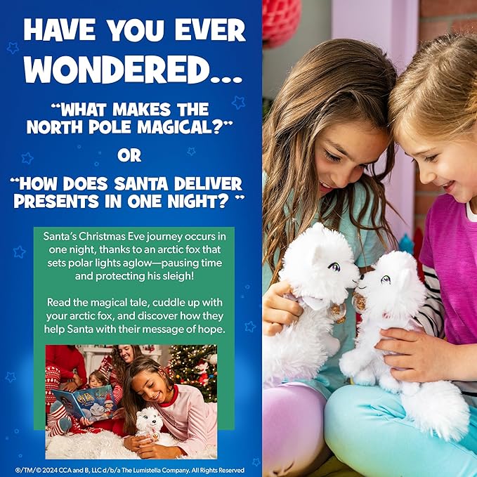 Elf Pets: an Arctic Fox Tradition - Huggable Elf Pet Arctic Fox Stuffed Animal - Includes Beautifully Illustrated Hardbound Storybook, Mini Snow Globe Charm and Official Adoption Certificate.