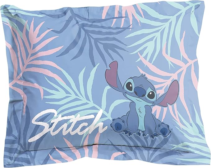 Disney Lilo & Stitch Paradise Dream Twin Comforter & Sham Set - Super Soft Kids Reversible Bedding - Fade Resistant Microfiber (Official Disney Product)