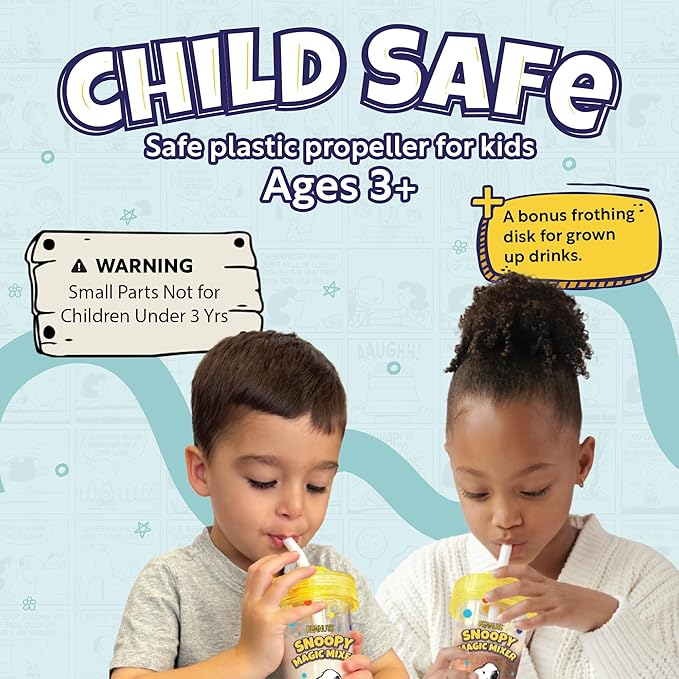 Preschool Drink Mixer for Kids Ages 3+ – Real Working Milkshake & Smoothie Maker | Safe No-Blade Kitchen Toy with Mixing Cup & Straw | Montessori Tool for Toddlers | Mix Chocolate Milk, Juice & More
