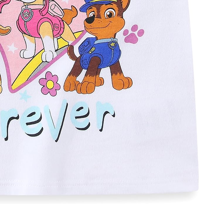 Paw Patrol Nickelodeon Skye Girls Short Sleeve T-Shirt and Legging Pants 2 Piece Set for Toddler and Big Kids