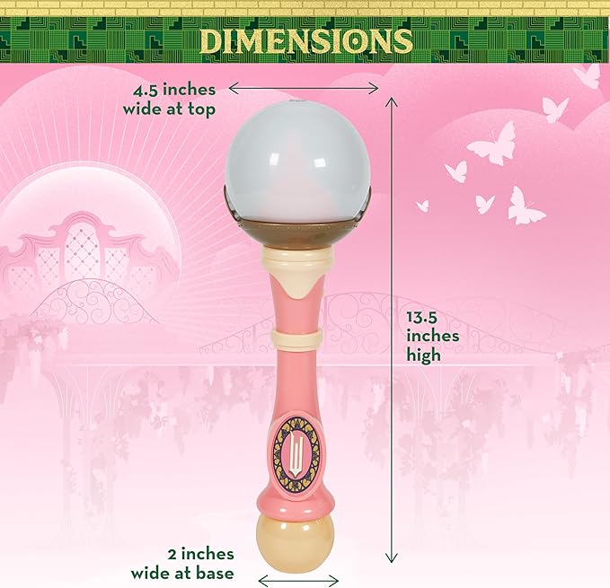 Wicked Glinda Light and Sound Musical Bubble Wand, Includes Bubble Solution