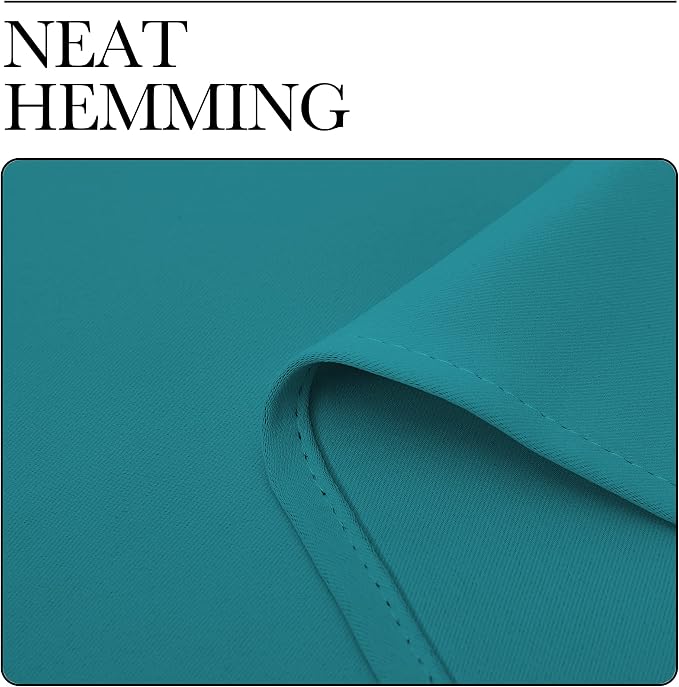 NICETOWN Room Darkening Curtains 54 inch Length 2 Panels, Thermal Insulated Grommet Blackout Curtains for Modern Casual Elegant Bedroom Kids Room Theme Decoration (Peacock Teal, 2 Pieces, W34)