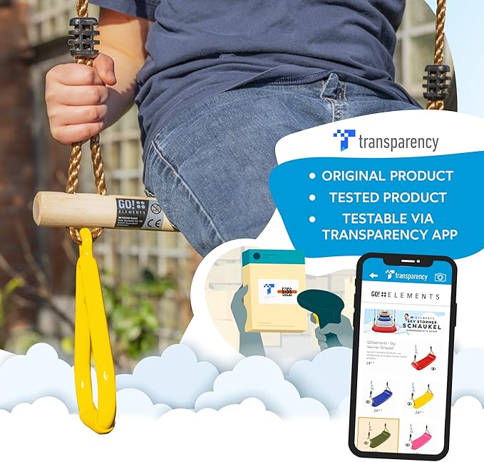 Trapeze Swing Bar for Kids Indoor & Outdoor | Adjustable Trapeze Bar with Rings for Swing Set | Hanging Gymnastics Bar for Monkey Bars, Ninja Course & Play Set