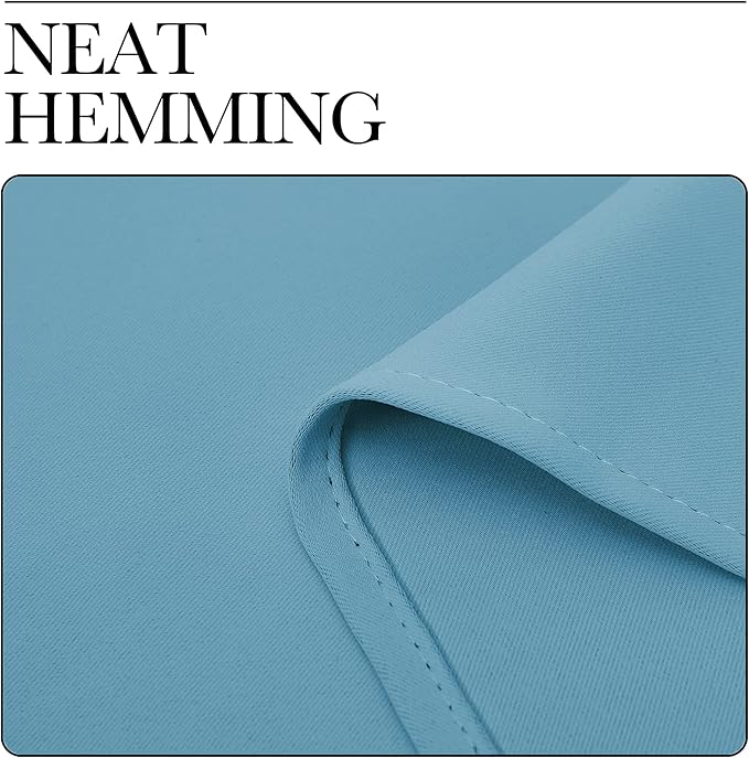NICETOWN Blackout Curtains for Living Curtains, Teal Blue, 2 Panels, 52 by 95, Room Darkening Window Curtain Panels, Easy-Care Solid Thermal Insulated Draperies/Drapes for Daughter Room