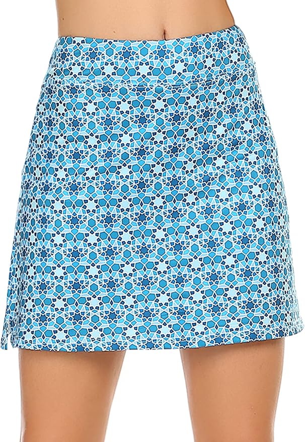 Ekouaer Women's Active Performance Skort Lightweight Skirt for Golf Tennis | Built-in Shorts, A Line, High Waisted, Tummy Control, Pickleball, Running, Workout, Sports, Skorts for Woman