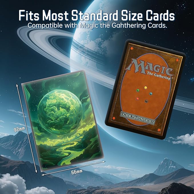 MTG Card Sleeves - Forest - Planet Basic Lands Series - Ultra Clear Front & Matte Finish Back, 100 Count Standard Size Matte Art Sleeve for Magic The Gathering