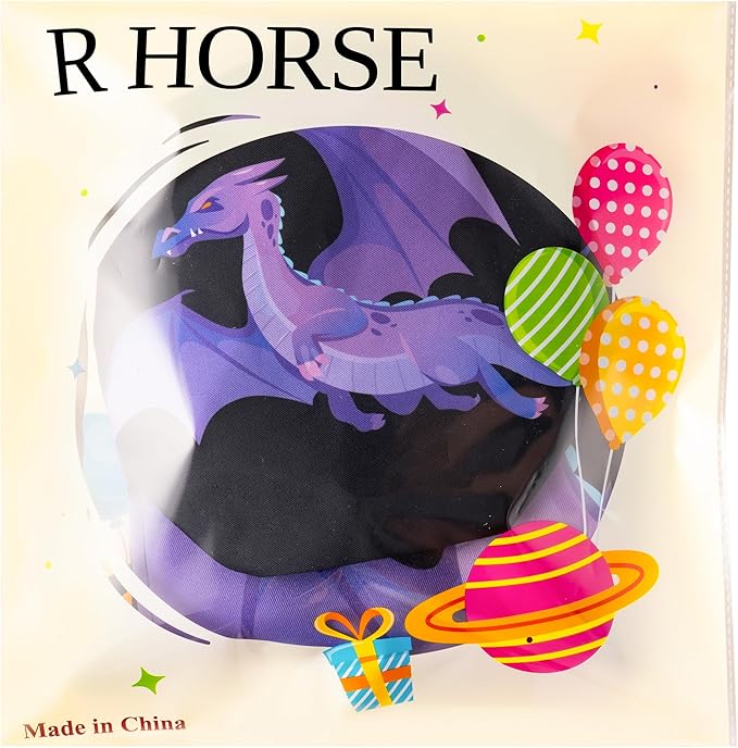 R HORSE Kid Apron and Chef Hat Set - 2Pcs Dragon Adjustable Children Kitchen Apron Dress up Role Play Chef Toy Kid Cooking Gift Birthday for Kids Cooking Baking Painting and Training