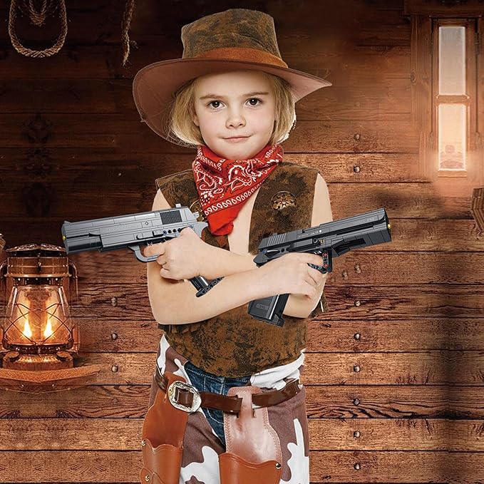 M1911 & USP Building Blocks Guns Compatible with Lego - 1:1 Scale Model Pistol Building Sets with Trigger Action, Ideal Gift for Boys Kids Ages 8+, Adults & Collectors