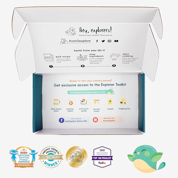 Kids Real Dessert Baking Kit for Families | Includes 3 Recipe Cards from Japan, Turkey and Columbia with Key Ingredients, Baking Tools, Fun Kids Explorer Guide | Explore World