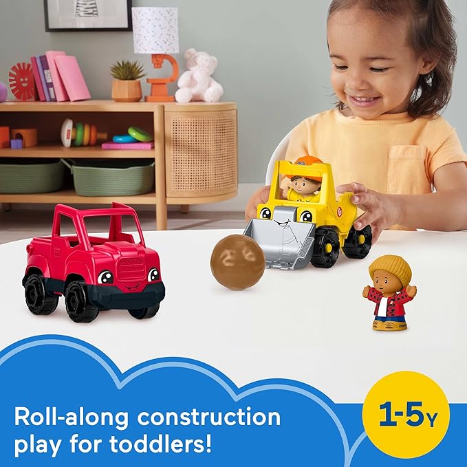 Fisher-Price Little People Toddler Toys, Work Around Town 5-Piece Vehicle & Figure Set for Pretend Play Kids Ages 1+ Years