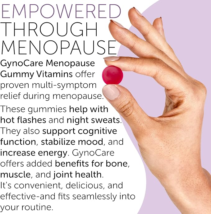 Menopause Gummies for Women | Menopause Gummy Vitamins | Relief for Hot Flashes, Night Sweats & Mood Swings | Helps Sleep Disruptions & Brain Function | 60 Vegan Gummies