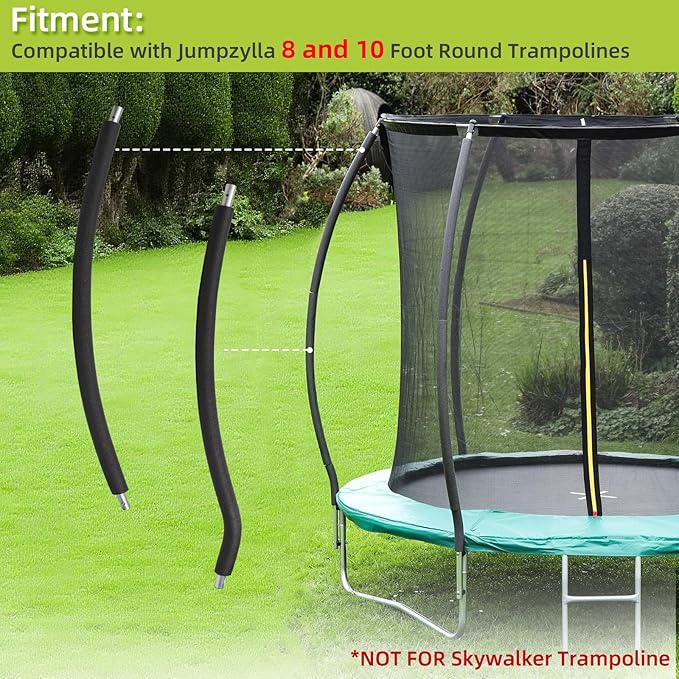 Trampoline Poles Replacement for Skywalker Or Jumpzylla,Galvanized Trampoline Enclosure Pole for Skywalker or Jumpzylla,Replace Parts#4201 4202 4135 OR for Jumpzylla 8ft 10ft&12ft 14ft