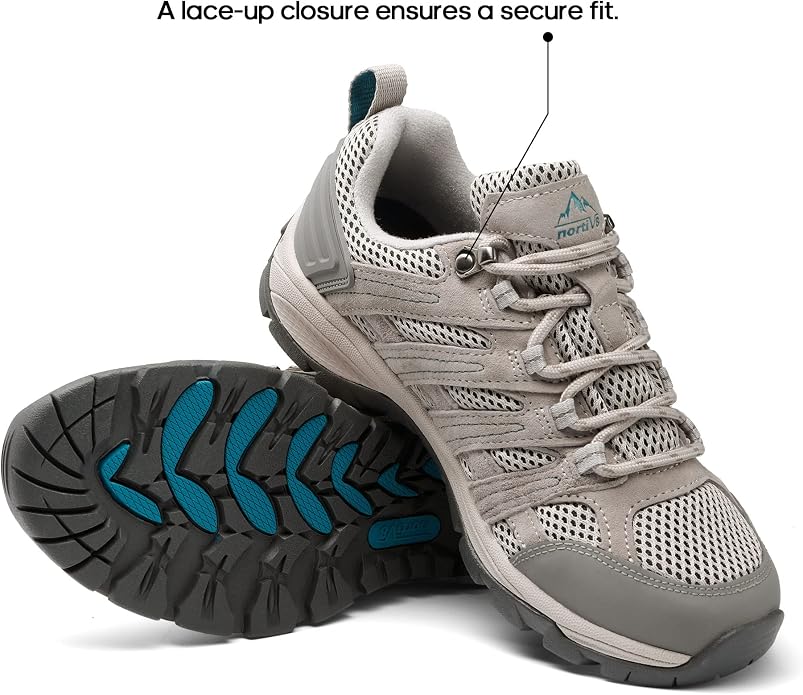 NORTIV 8 Women's Lightweight Hiking Shoes | Breathable Walking Sneakers Slip-Resistant For Outdoor Work Travel Daily Wear Wander
