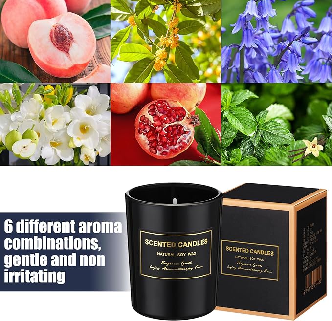 MTLEE 12 Pcs Candles for Home Scented Candles Gift Set for Women Long Lasting Aromatherapy Jar Candle Bulk Soy Wax Candles for Birthday Teacher Thanksgiving Anniversary
