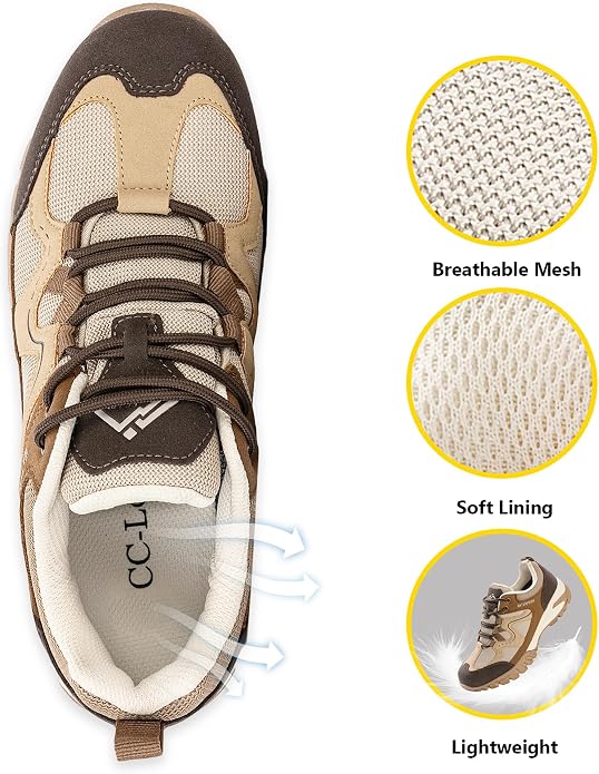 CC-Los Women's Lightweight Waterproof Hiking Shoes for Walking, Outdoor & Climbing