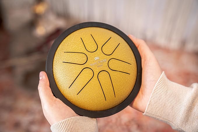 Meinl Sonic Energy Mini Steel Tongue Drum 6 Notes 6" with Mallets, Bag — Sound Healing Instrument for Musical Education, Meditation, ASMR, Yoga