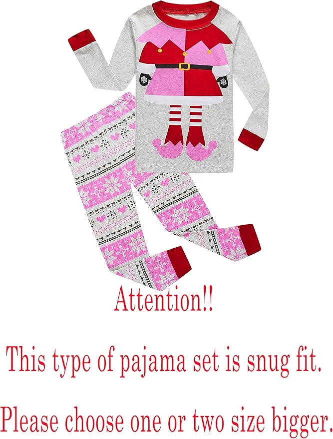 Family Feeling Kids & Toddler Girls Boys Pajamas 2 Piece Pjs Set 100% Cotton Sleepwear