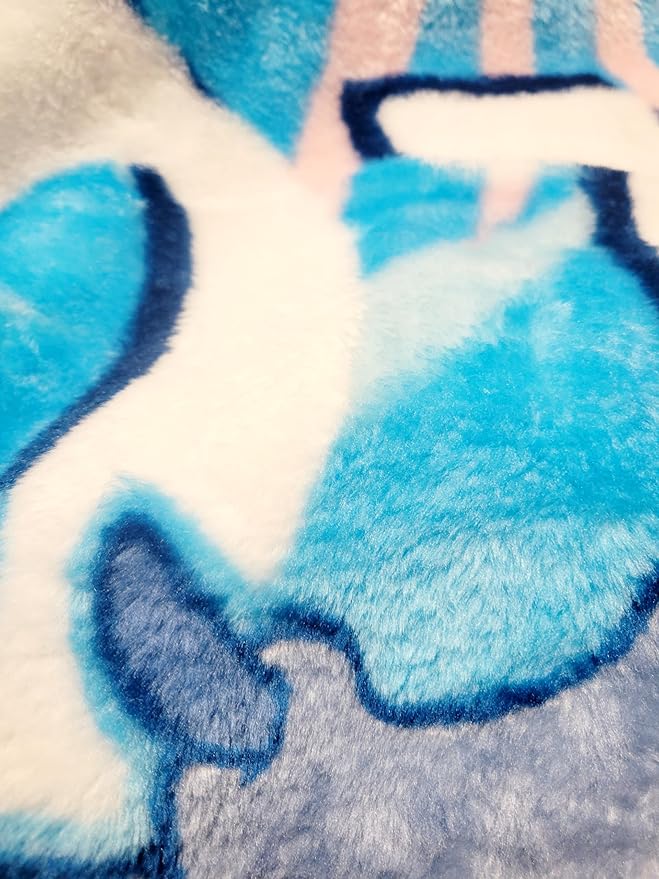 Stitch Twin Blanket - Lilo & Stitch Raschel Blanket for Kids! Measures 55"x75" (Twin/Full) Super Soft Stitch Blanket for Kids!