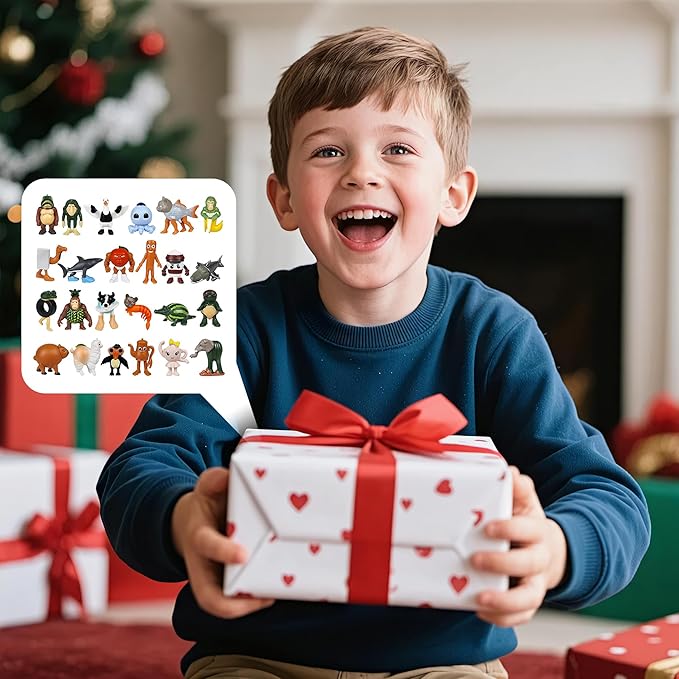 24PCS Italian Brainrot Steal a Brainrot Toys, 1.8" Tralalero Tralala Action Figure, Tung Tung Tung Sahur Doll, Brain Rot Birthday Decorations, Kids Party Favors Gift