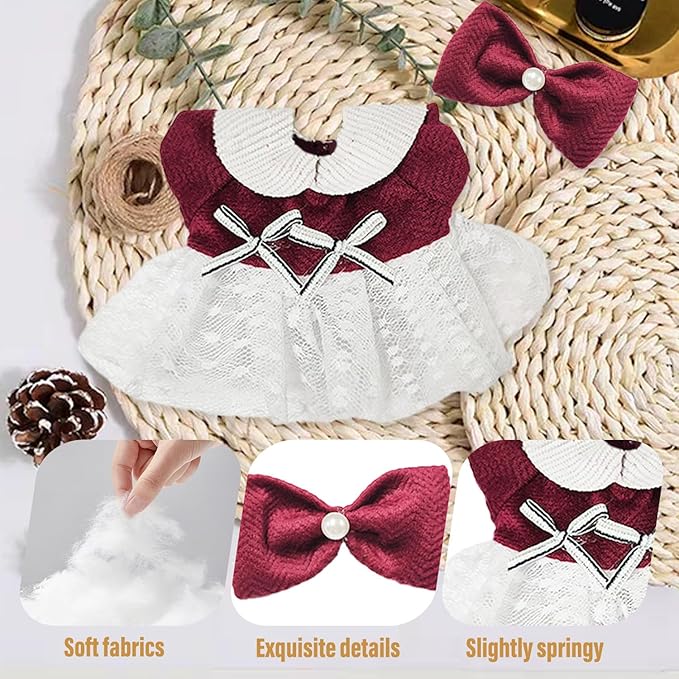 17cm Dolls Clothes,6.7 Inches Cute Doll Clothes Set,Doll Accessories for Collectors,Dress Up Doll Clothing Set Replacement Fashion Outfit Collection(NO Dolls)(Style 1)