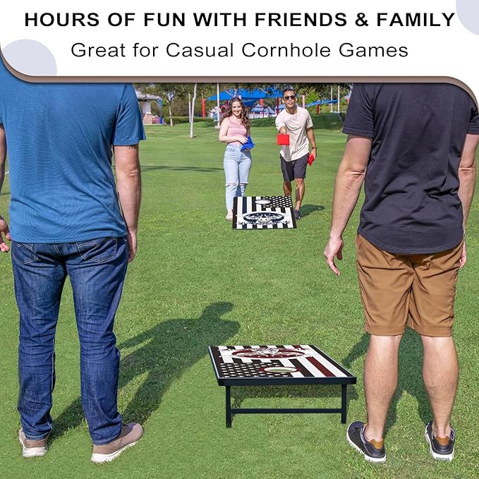 LED Cornhole Set, 3 x 2ft / 4 x2 ft Cornhole Board Game Set, Corn Hole Outdoor Game, Multi-Design with Light-Up Border, 8 Bean Bags, Carrying Case for Backyard, Beach, Lawn