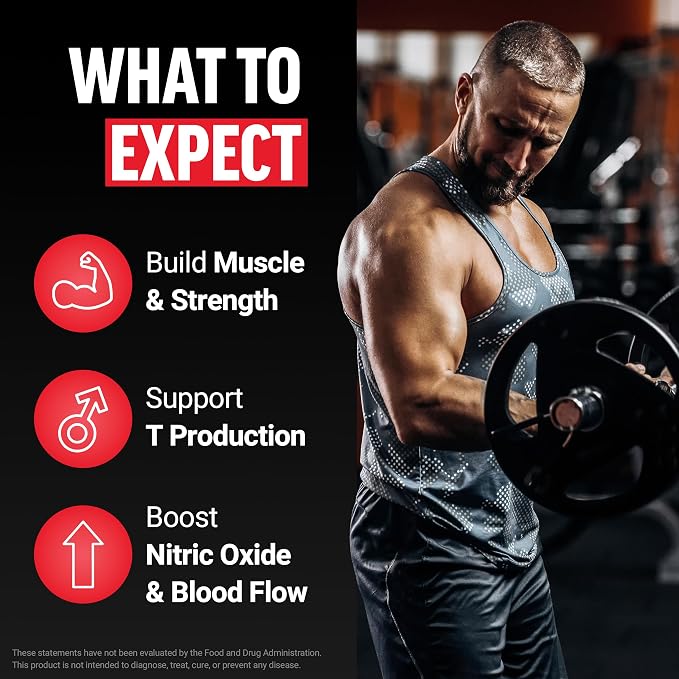 Force Factor Test X180 Max Gummies, Testosterone Booster Supplement for Men, with KSM-66 Ashwagandha to Support T Levels, Strength & Vitality, Mixed Berry, 60 Gummies