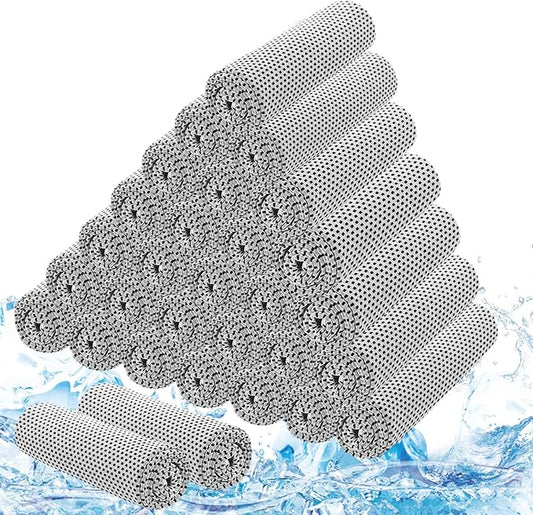 30Pack Cooling Towels for Neck and Face (40"x12"), Ice Microfiber Cooling Towels Bulk for Workout Cooling Neck Wraps Sweat Towels for Gym Yoga Golf Running Sport
