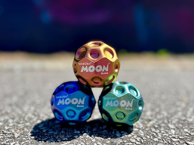 Waboba Metallic Moon Ball - Hyper Bouncy Ball - All Ages Extreme Bounce and Fun - Perfect for Active Play and Outdoor Games