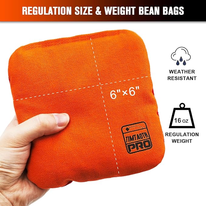 Dual Sided Corn Hole Bags Professional Cornhole Bags Set of 8 Regulation Corn Hole Bean Bags Slick and Stick
