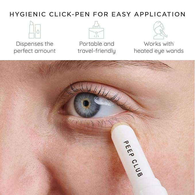 Peep Club Anti-Aging LidStick – Optometrist Formulated Overnight Eye Balm For Fine Lines, Hydrating, Soothing, Perfect for Sensitive Eyes, Oat Ceramides, Primrose & Manuka Oil, Vit C, Travel-Friendly
