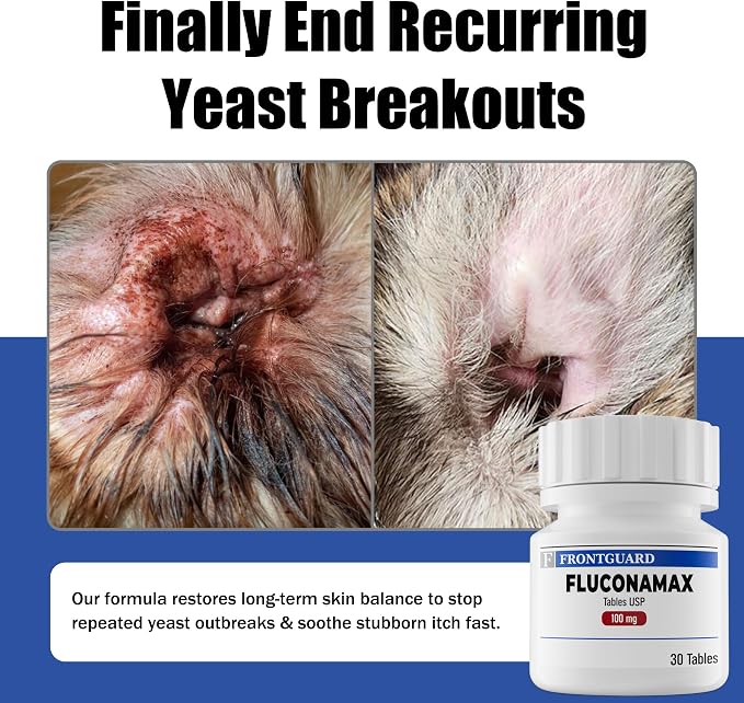 Dog Yeast Infection Treatment Chews, Itchy Skin Ear & Paw Relief for Dogs, Ringworm Malassezia Support Supplement,100% Veterinarian Formulated for All Ages & Weights,Chicken Flavor, 30 Count