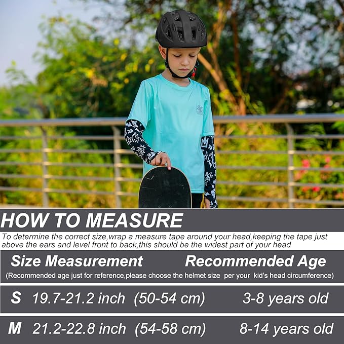 Kids Bike Helmet,2 Sizes Adjustable for Youth Child Boys & Girls Ages 3-5-8-14,Ventilation and Multi-Sport for Bicycle Skate