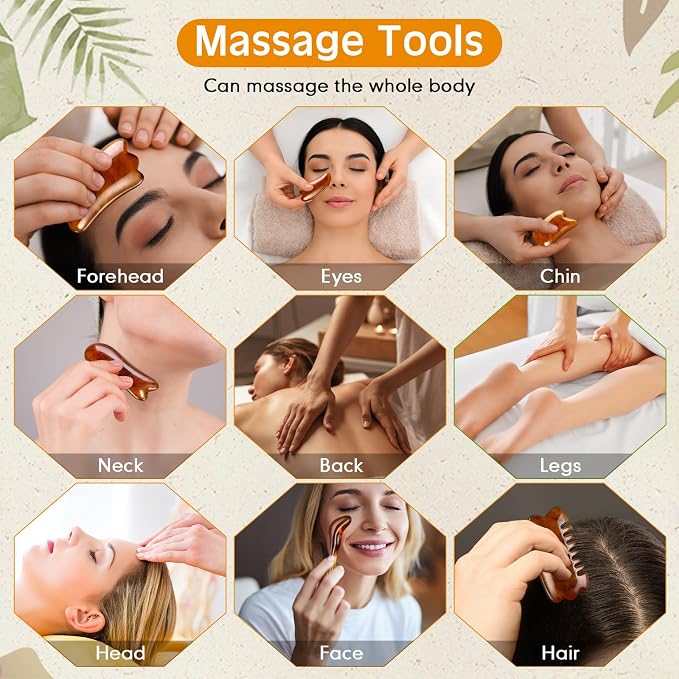 Threlaco 16 Pcs Reflexology Socks and Gloves with Tools Foot Reflexology Socks with Acupressure Gloves & 8 Pcs Massage Point Tools Foot Relief Acupressure Massager Set for Women and Men(Amber)