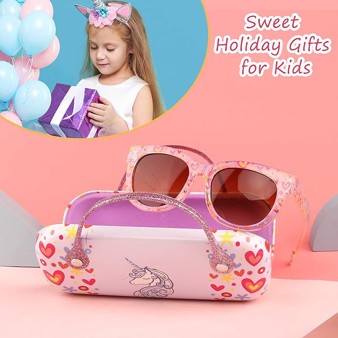 KENBO Kids Sunglasses for Girls UV Protection Toddler Sunglasses