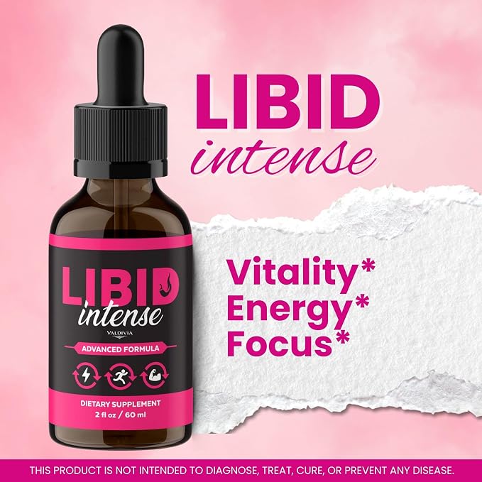 Libid Intense Drops - Official LibidIntense Advanced Liquid Supplement Drop Premium Formula - Maximum Strength, All Natural Vitamins Support for Overall Health & Wellness - 1 Bottle for 1 Month