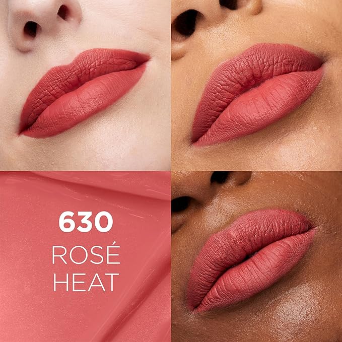 L'Oreal Paris Infallible Matte Resistance Liquid Lipstick, up to 16 Hour Wear, Rose Heat 630, 0.16 Fl Oz