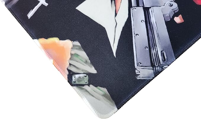 Trigun Wolfwood & VASH Playmat, Multi-Functional playmat Serves as Surface for Gaming Comfort and as a Protective Layer for Your Cards, Game Pieces and Table, Made from neoprenepolyester Fabric