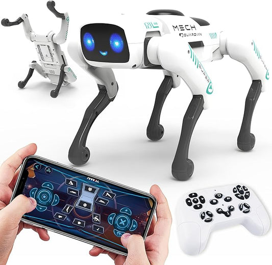 SANCO Smart Robot Dog - Remote Control Robots Pets with APP Programming, Smart and Realistic Robotic Puppy, Interactive Actions and Perform Trick, Ideal Gifts for Kids Boys Adults
