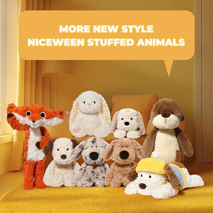 Stuffed Animals Adorable Sea Otter Plush Toys 14.2 inches Soft and Comfort Sea Otter Plush Toy Gift for Kids, Brown/White