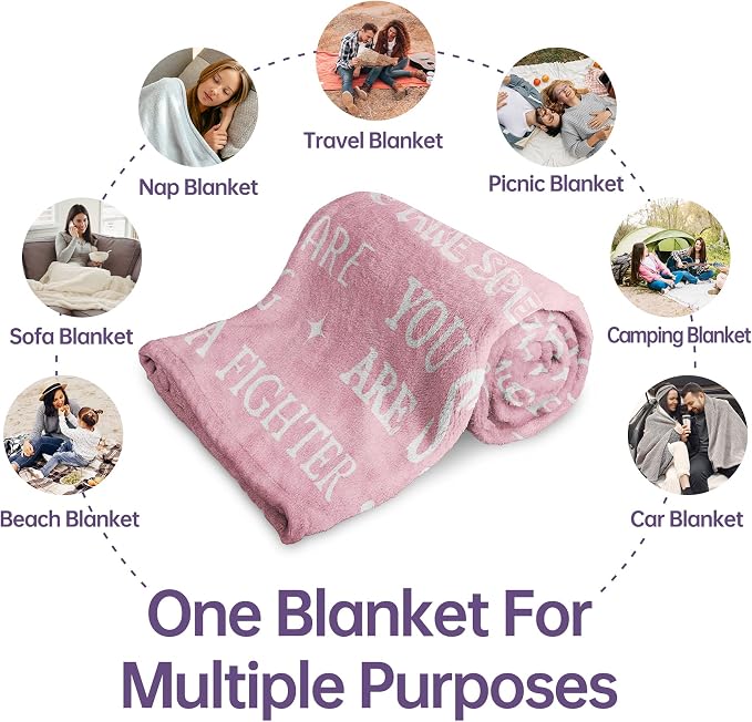 Get Well Soon Gifts for Women Men- Inspirational Gifts Blanket | Feel Better After Surgery Gifts for Sick, Thinking of You Present for Friend Sister, Sympathy Gift for Him Her, 80'' x 60''