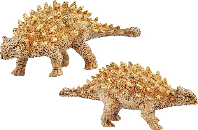 Gemini&Genius Ankylosaurus Dinosaur Toy Action Figure, Saichania Toy, Gift, Xmas Stocking Stuffer, Birthday Cake Topper, Family Party Gift for Kids 3 Year Olds and Up
