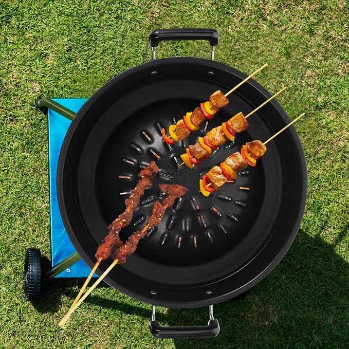 STOBAZA Korean BBQ Grill Pan Portable Barbecue Tray Meat Grilling Pan 30cm Non-Stick Barbecue Stovetop Plate for Home Camping Picnics Indoor or Outdoor Grilling