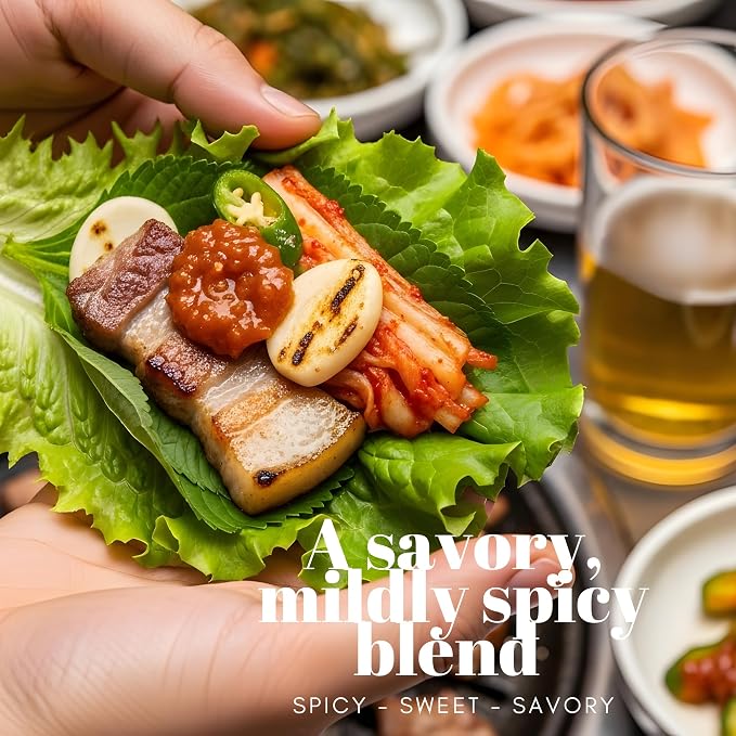 Ssamjang Korean Soybean Paste Sauce [Spicy | 1.0 lb (500g)] for BBQ, Lettuce Wraps, Rice, Vegetables, and Meat | Korean Flavor, Bold & Savory - O’food
