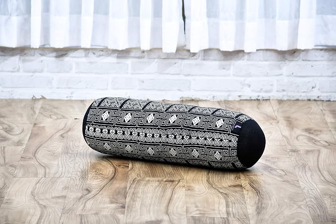 Leewadee Small Yoga Bolster – Shape-Retaining Cervical Neck Roll, Tube Pillow for Comfortable Reading, Kapok Filling, 22 x 6 x 6 inches