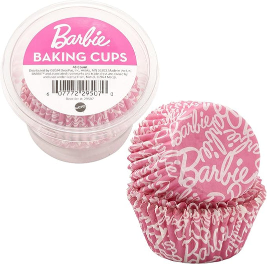 Barbie™ Baking Cups By DecoPac | Pink | 1.8" Cupcake Liners, Greaseproof Paper Cases for Muffins and Cupcakes, Pack of 48