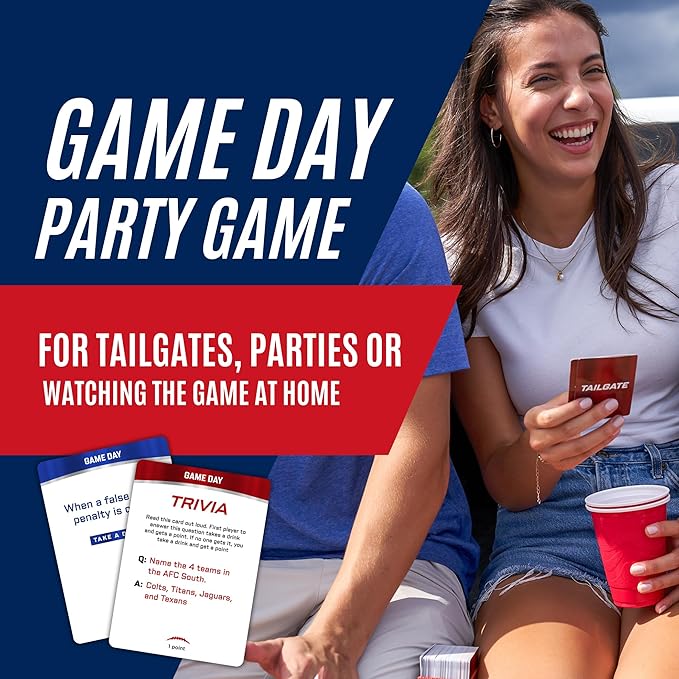 OFF TOPIC Game Day Football Card Game for Adults - Party Games for Football - 2-in-1 Adult Games