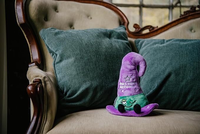 Halloween Plushie - Quit Your Witchin Sassy Witch Hat Plush, Spooky Theme Gift, Toy for Gifting