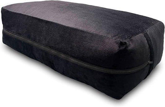 Yoga Firm Large Yoga Bolster Pillow Cushion 24" x 12" x 6" for Restorative Yoga, Rectangular Cotton and Removable Cover