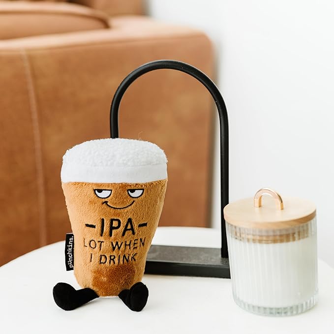 Beer Plushie - IPA Lot When I Drink Funny Pint Plush Plush, Gift for IPA Beer Lovers, Funny Food Plush Toy for Gifting