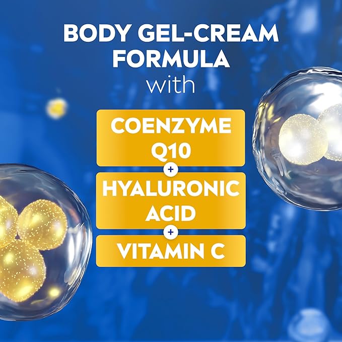NIVEA Sheer Hydration Skin Firming Body Lotion (16.9 Fl Oz) + Skin Firming & Toning Body Gel Cream with Hyaluronic Acid (6.7 Oz), Enriched with Q10 and Vitamin C